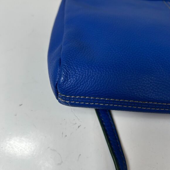 Tignanello Functionista Bright Blue Pebble Leather Organizer Crossbody Bag - Picture 10 of 15